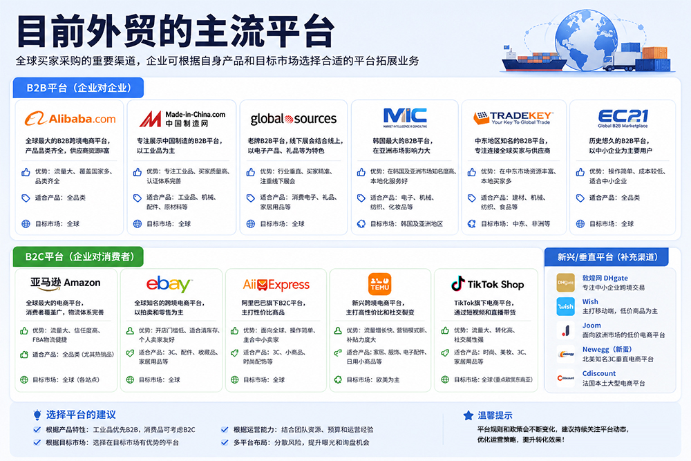 外贸主流跨境平台全解析：按需选品布局，拓宽全球外销渠道