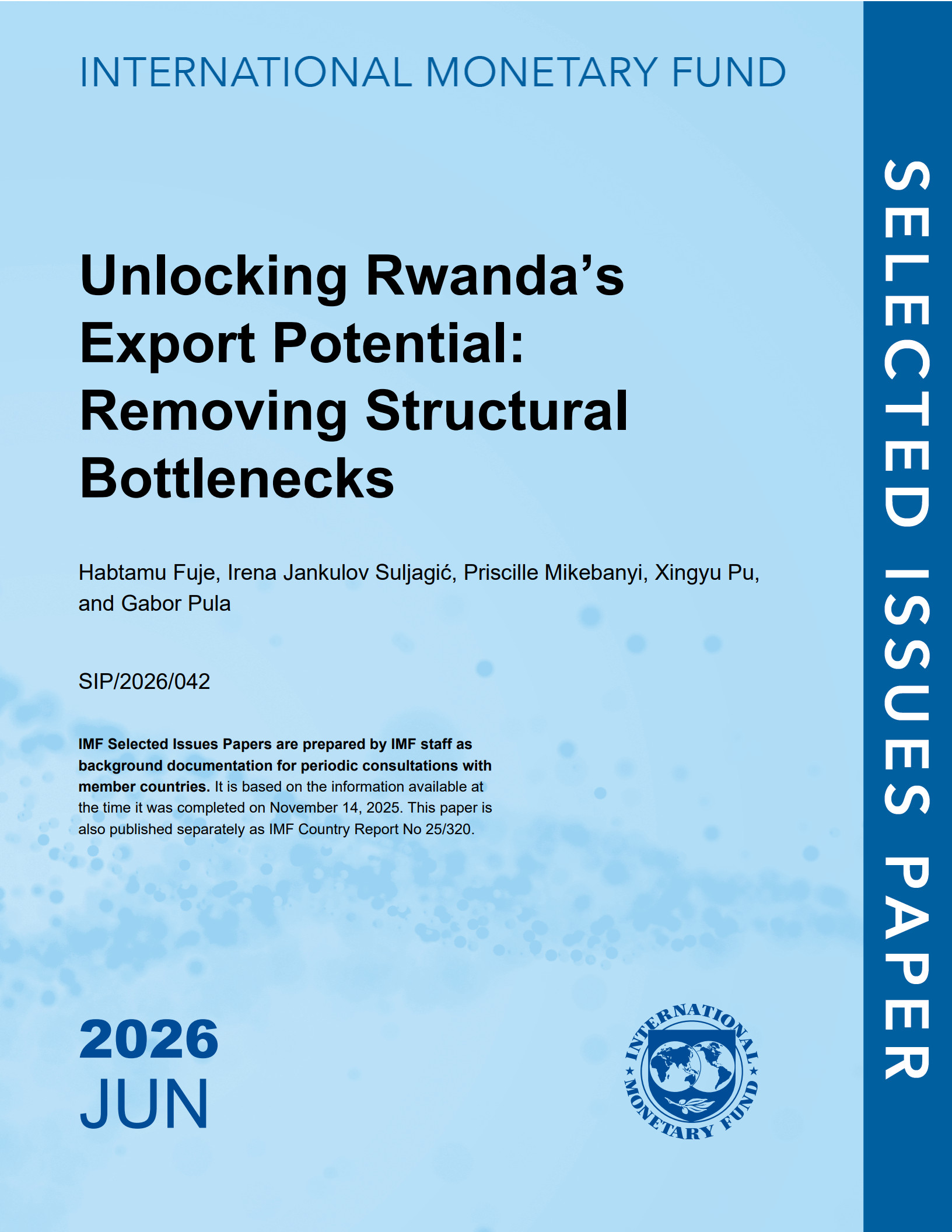IMF-释放卢旺达的出口潜力：消除结构性瓶颈（英）-2026.6-19页